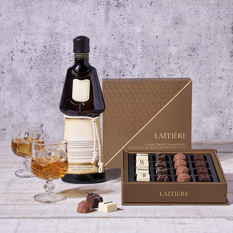 Coffee Truffle & Spirits Gift Set, liquor gift, liquor, gourmet gift, gourmet, chocolate gift, chocolate