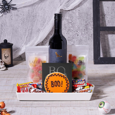 Halloween Wine & Sweets Gift Set, wine gift, wine, gourmet gift, gourmet, halloween gift, halloween, candy gift, candy