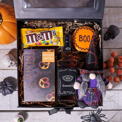 The Wickedly Good Halloween Liquor Gift Box, halloween gift, halloween, gourmet gift, gourmet, liquor gift, liquor