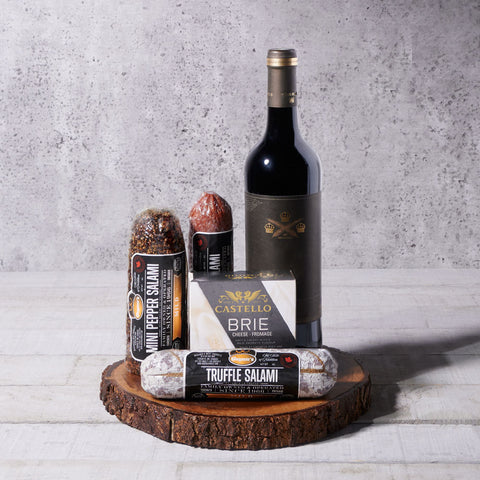 Simple Charcuterie with Wine Gift Set, wine gift baskets, gourmet gifts, gifts, wine