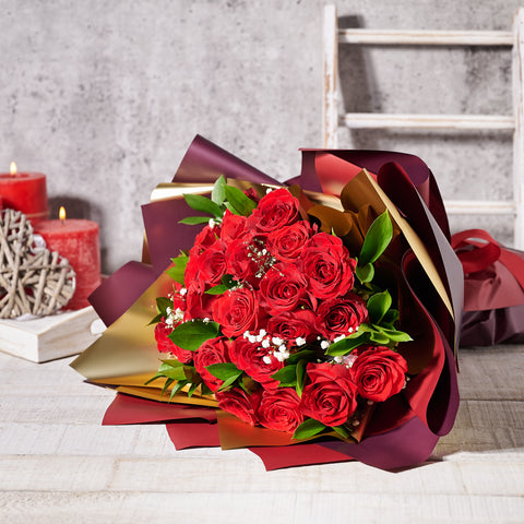 Traditional Red Rose Bouquet, Toronto Same Day Flower Delivery, roses, Valentine's Day gifts