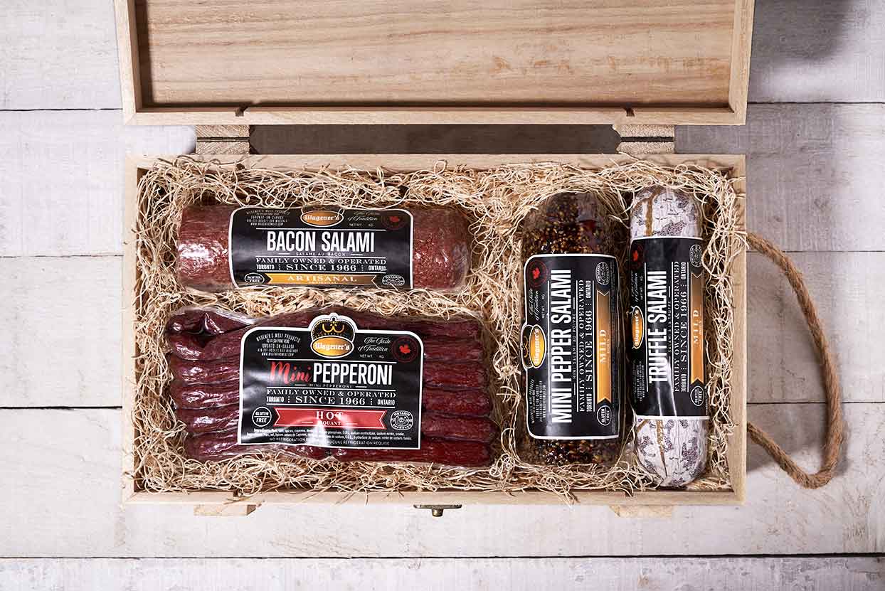 Delicatessen's Delight Gift Crate, gift baskets, gift, salami