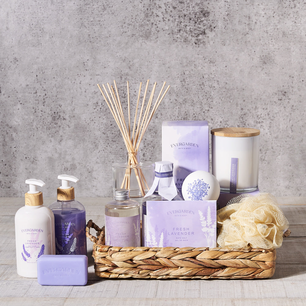 Spa,  spa gift,  bath & body,  candle,  bath,  Set 24060-2021,  gourmet, spa tray delivery, delivery spa tray, lavender bath & body canada, canada lavender bath & body, toronto