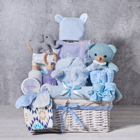 Complete Baby Boy & Spa Gift Basket, baby gift, baby, baby boy gift, baby boy, baby shower gift, baby shower