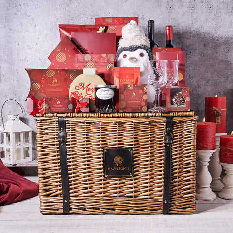 Vintage Wine Gift Basket, christmas gift, christmas, holiday gift, holiday, gourmet gift, gourmet, chocolate gift, chocolate
