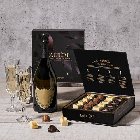 Champagne Truffle Gift Set, champagne gift, champagne, sparkling wine gift, sparkling wine, gourmet gift, gourmet, chocolate gift, chocolate