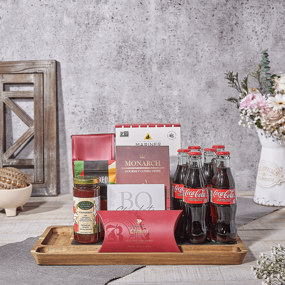 All A Board Kosher Gift Basket, kosher gift, kosher, snack gift, snack, coffee gift, coffee, Canada delivery