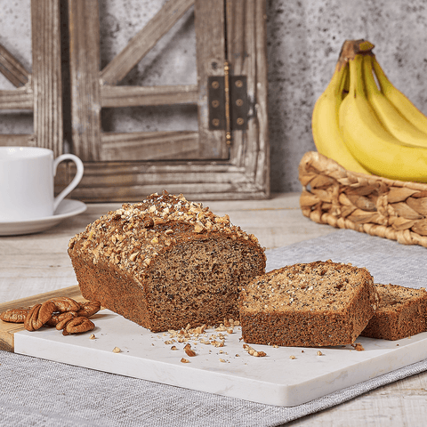 Banana Pecan Loaf, loaf gift, loaf, gourmet gift, gourmet, baked goods gift, baked goods