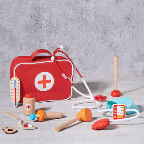 Birbaby Baby Wooden Doctor's Toy Set, wooden toy gift, wooden toy, baby toy gift, baby toy, baby gift, baby