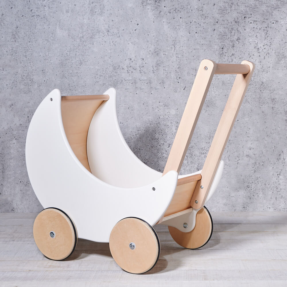 Birbaby White Baby Walker, baby gift, baby toy gift, wooden gift, wooden toy gift, baby