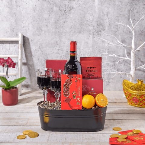Bringing in the Chinese New Year, wine gift, wine, chinese new year gift, chinese new year, lunar new year gift, lunar new year, Canada delivery
