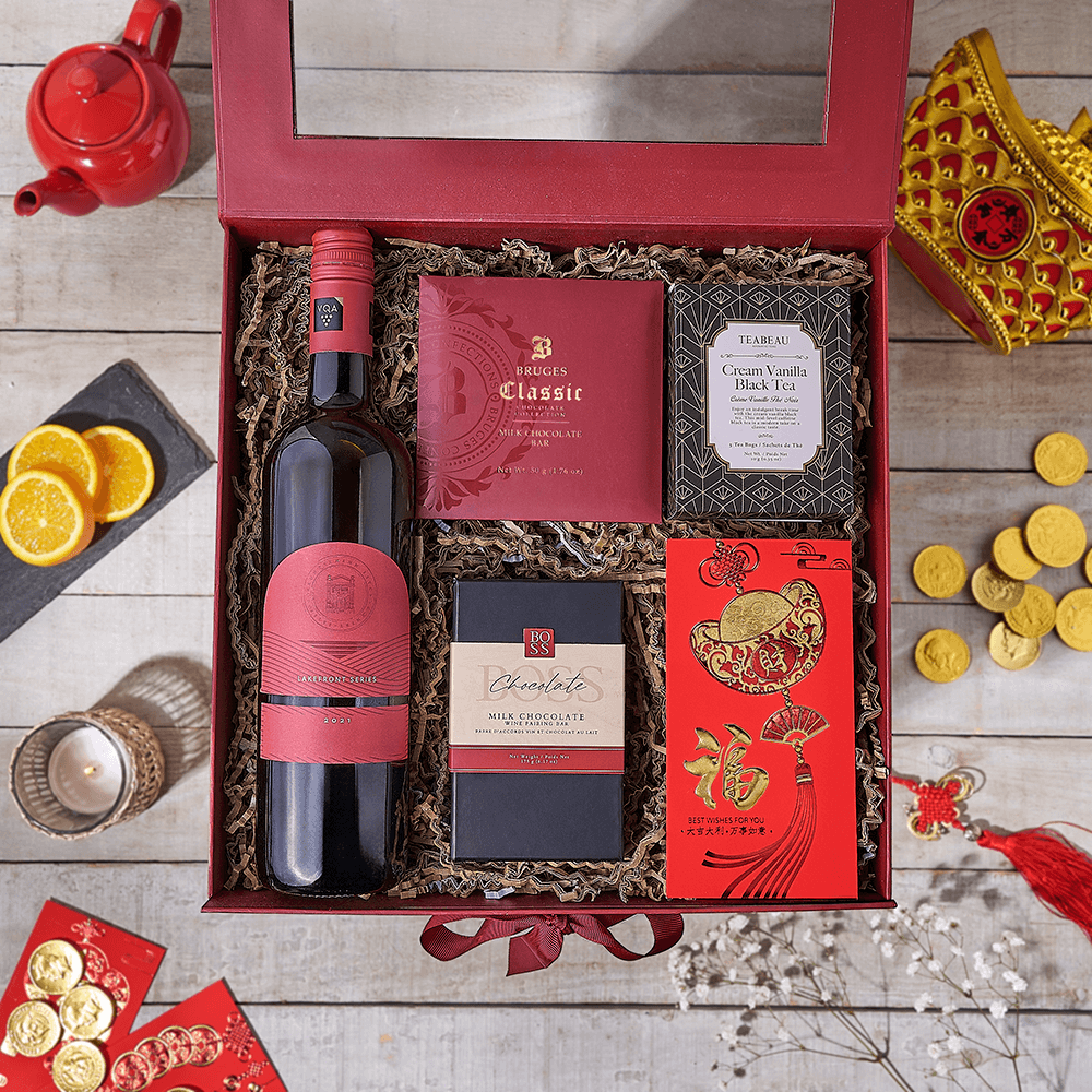 Chinese New Year Delight Gift Set, wine gift, wine, chinese new yaer gift, chinese new year, lunar new year gift, lunar new year, Canada delivery