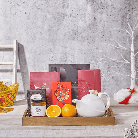 Chinese New Year Tea Time Gift Set, chinese new year gift, chinese new year, lunar new year gift, lunar new year, tea gift, tea, Canada delivery