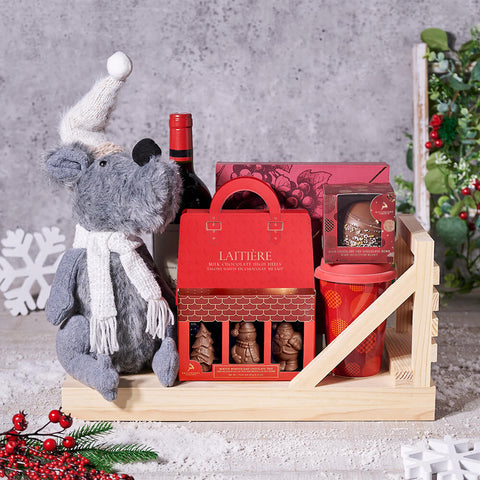Chocolate Truffles & Sleigh Gift, christmas gift, christmas, holiday gift, holiday, wine gift, wine, gourmet gift, gourmet, chocolate gift, chocolate
