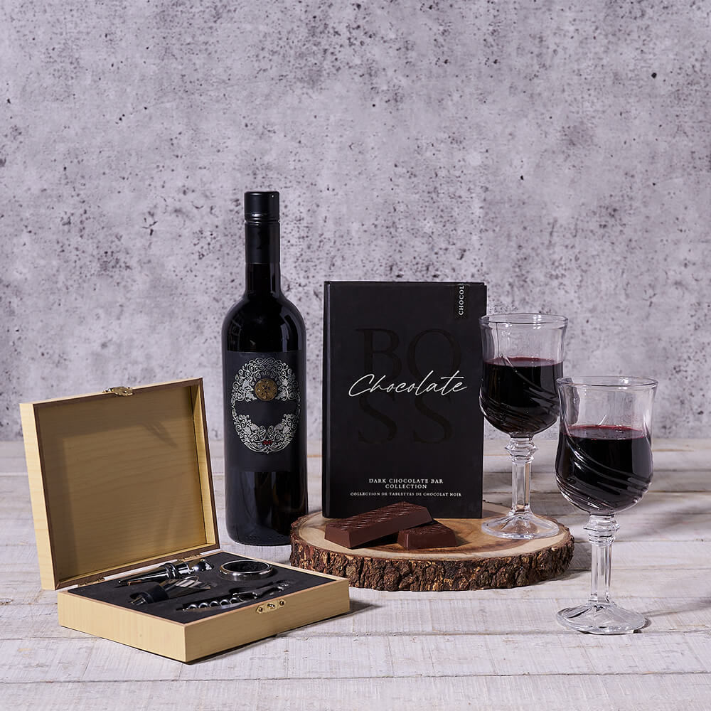 Wine Night Chocolate Gift Board, wine gift, wine, gourmet gift, gourmet, chocolate gift, chocolate