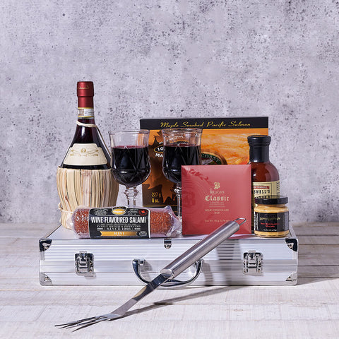 Grilling & Wine Gift Basket, wine gift, wine, gourmet gift, gourmet, grill gift, grill, grilling gift, grilling, bbq gift, bbq, barbecue gift, barbecue