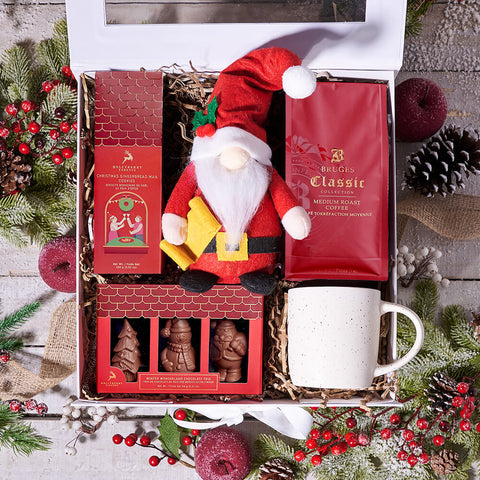 Happy Holidays Gift Basket, coffee gift, coffee, christmas gift, christmas, holiday gift, holiday, gourmet gift, gourmet