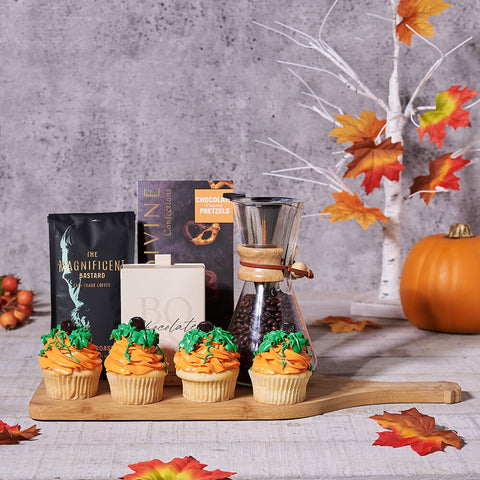 Happy Thanksgiving Treats Basket, thanksgiving gift, thanksgiving, holiday gift, holiday, gourmet gift, gourmet, coffee gift, coffee, fall gift, fall