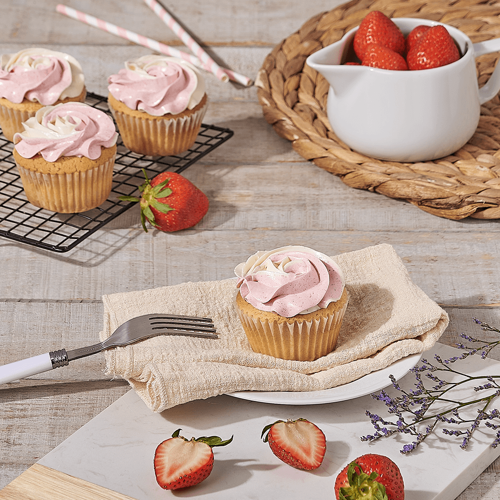 Strawberry Buttercream Cupcakes, cupcake gift, cupcake, dessert gift, dessert, cake gift, cake