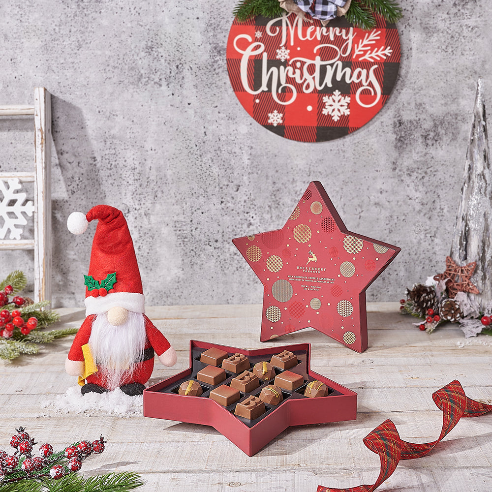 Christmas Star Chocolate & Santa Gift Set, christmas gift, christmas, chocolate gift, chocolate, Canada delivery