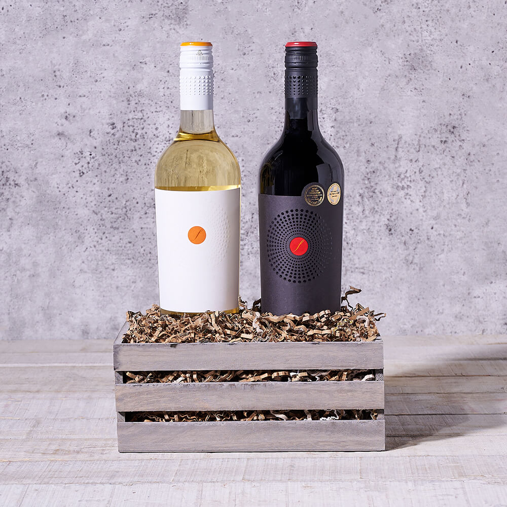 A Toast for Two Wine Gift Crate, wine gift, wine, wine duo gift, wine duo