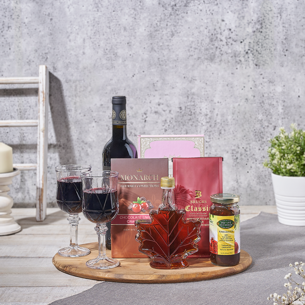 Kosher Maple & Coffee Experience Board, wine gift, wine, coffee gift, coffee, kosher gift, kosher, Canada delivery