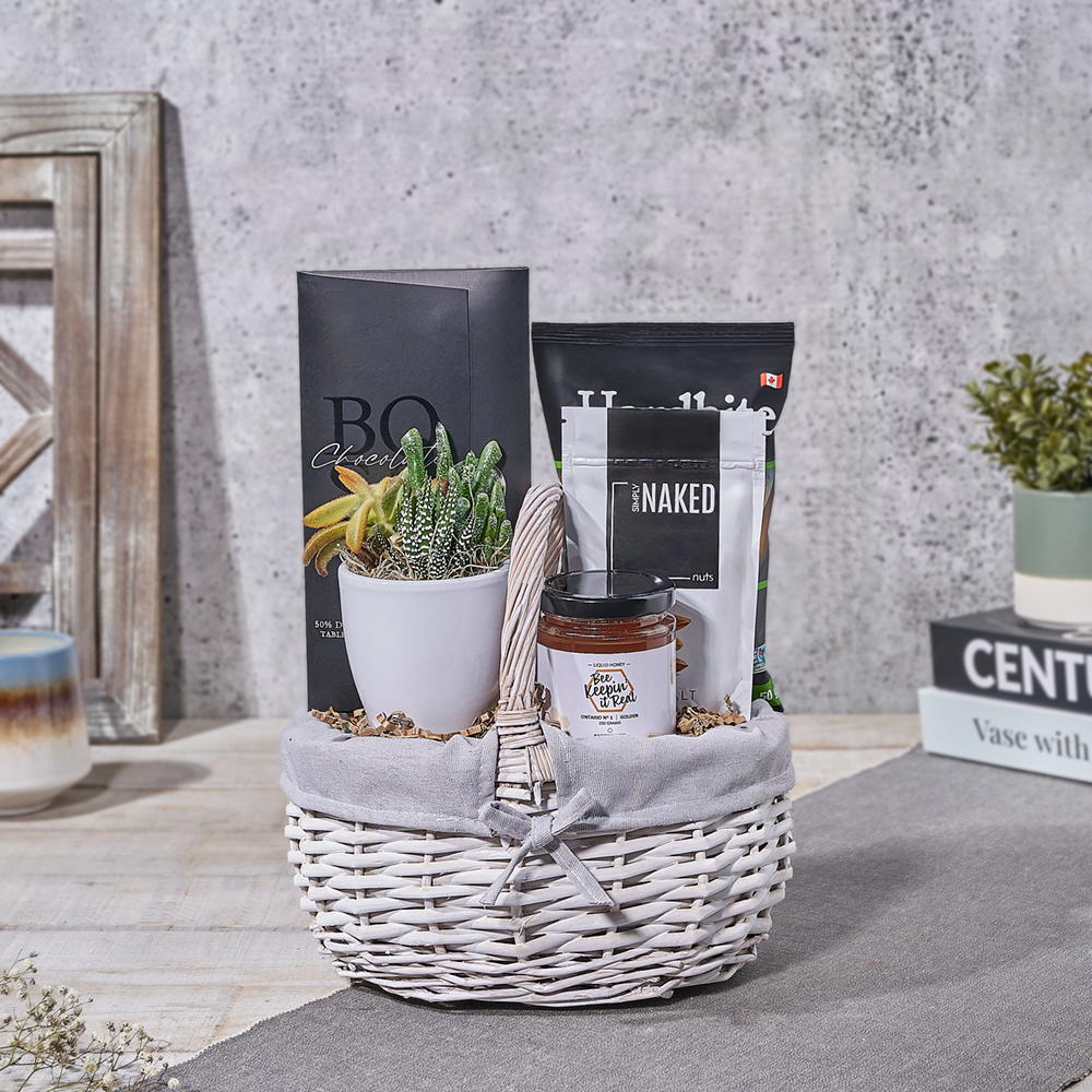 A Verdant Touch Kosher Treats Gift, kosher gift, kosher, plant gift, plant, nuts gift, nuts, Canada delivery