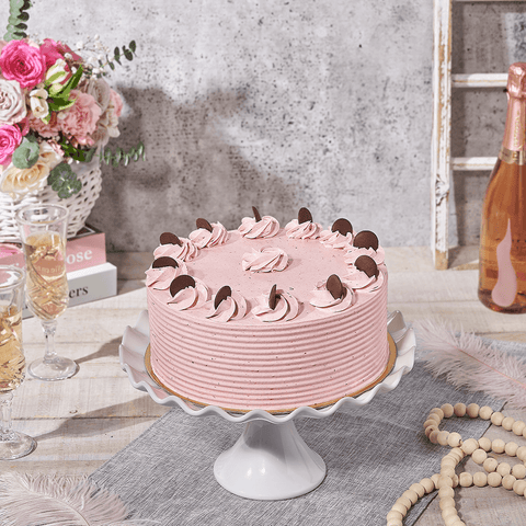Large Chocolate Cake With Strawberry Buttercream, cake gift, cake, chocolate cake gift, chocolate cake