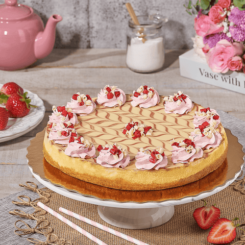 Large Strawberry Cheesecake, cheesecake gift, cheesecake, dessert gift, dessert, cake gift, cake