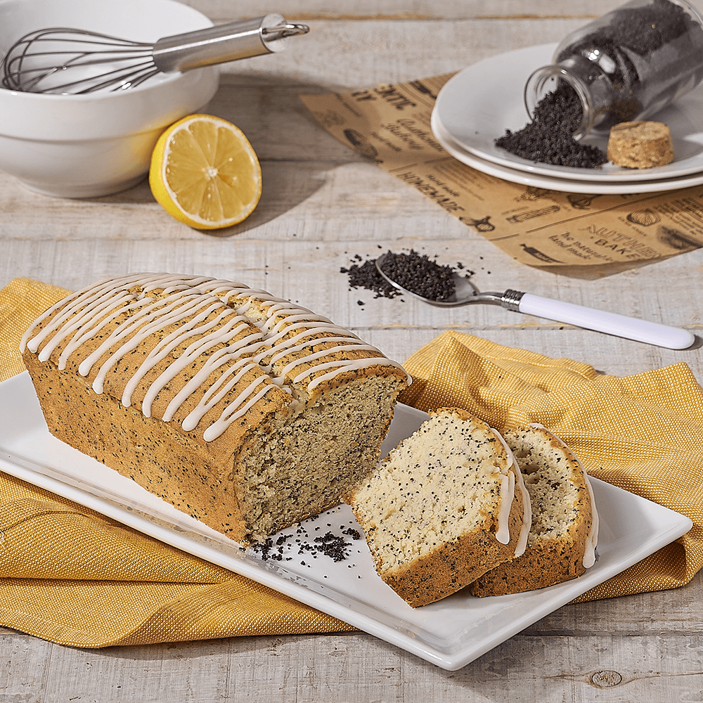 Lemon Poppyseed Loaf, loaf gift, loaf, dessert gift, dessert, baked goods gift, baked goods 
