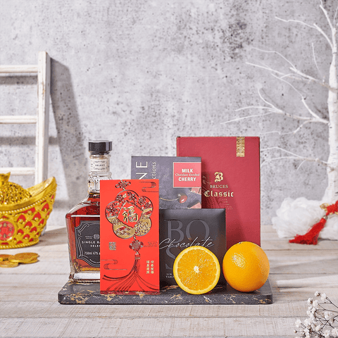 Lunar New Year Lucky Spirits Gift, liquor gift, liquor, chocolate gift, chocolate, chinese new year gift, chinese new year, lunar new year gift, lunar new year, Canada delivery