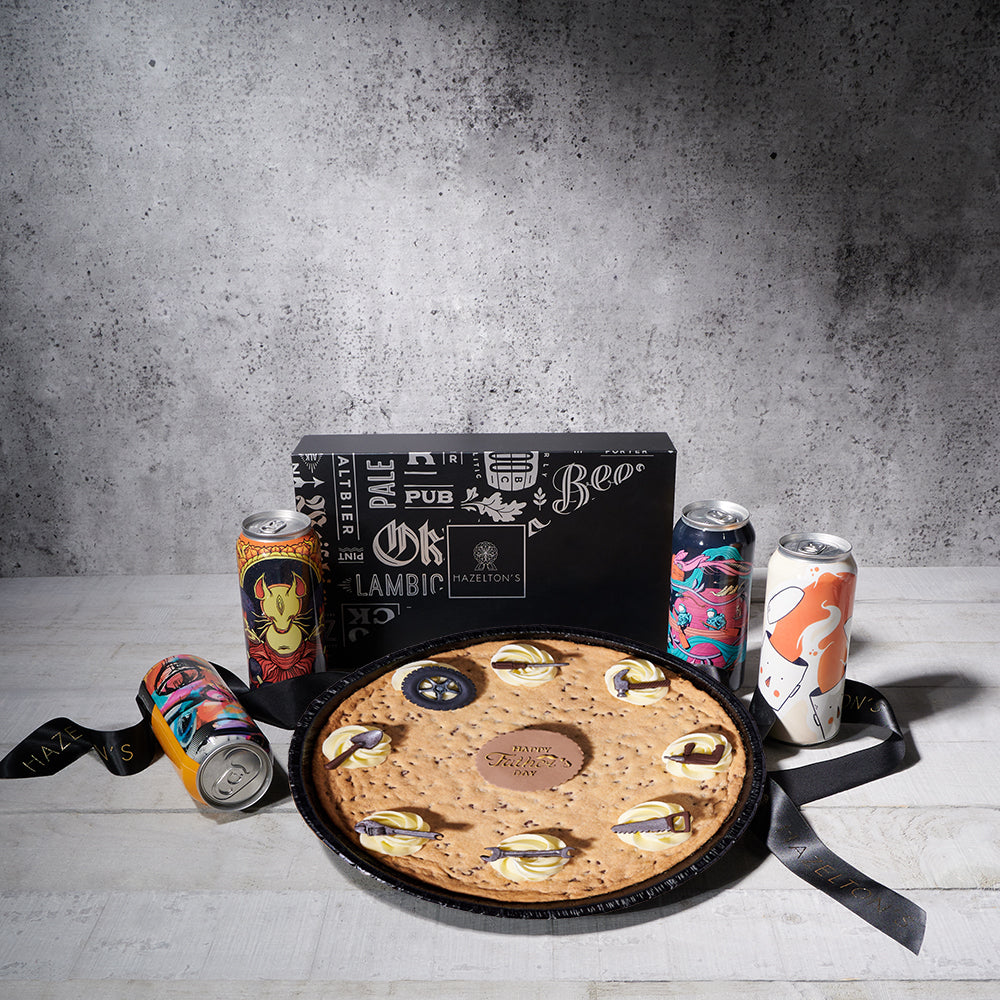 Head Over Hops &amp; Beers Gift Set, Craft Beers,  Father's Day Giant Cookie, Canada delivery