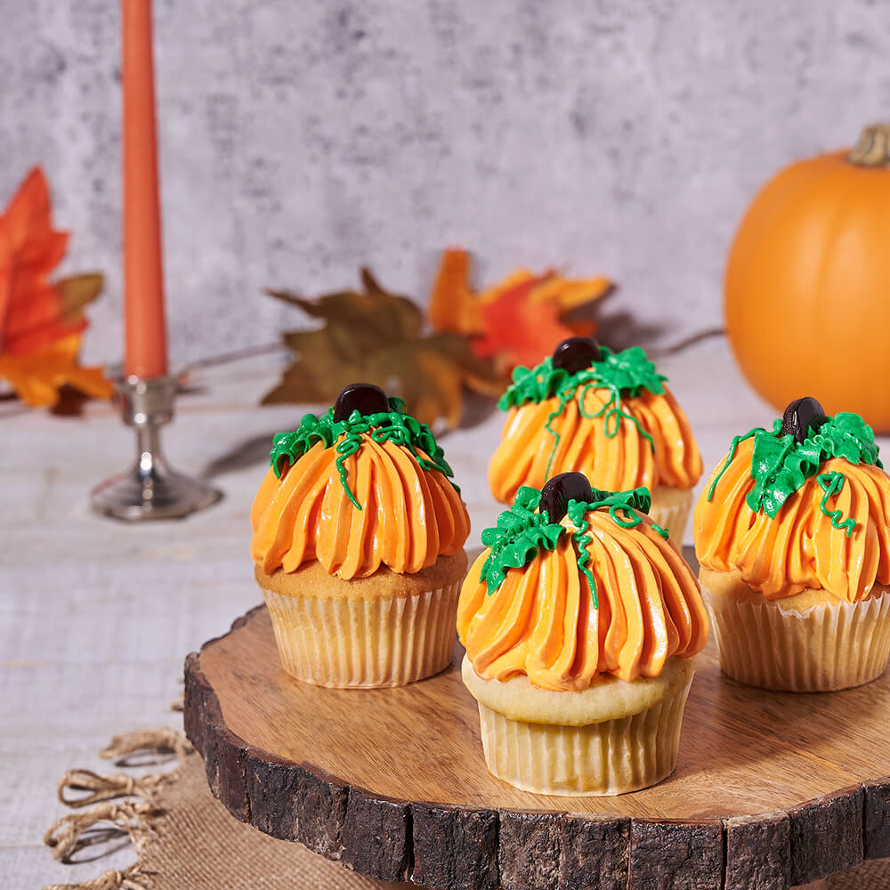 Pumpkin Cupcakes, thanksgiving gift, thanksgiving, cupcake gift, cupcake, gourmet gift, gourmet, cake gift, cake, pumpkin spice gift, pumpkin spice