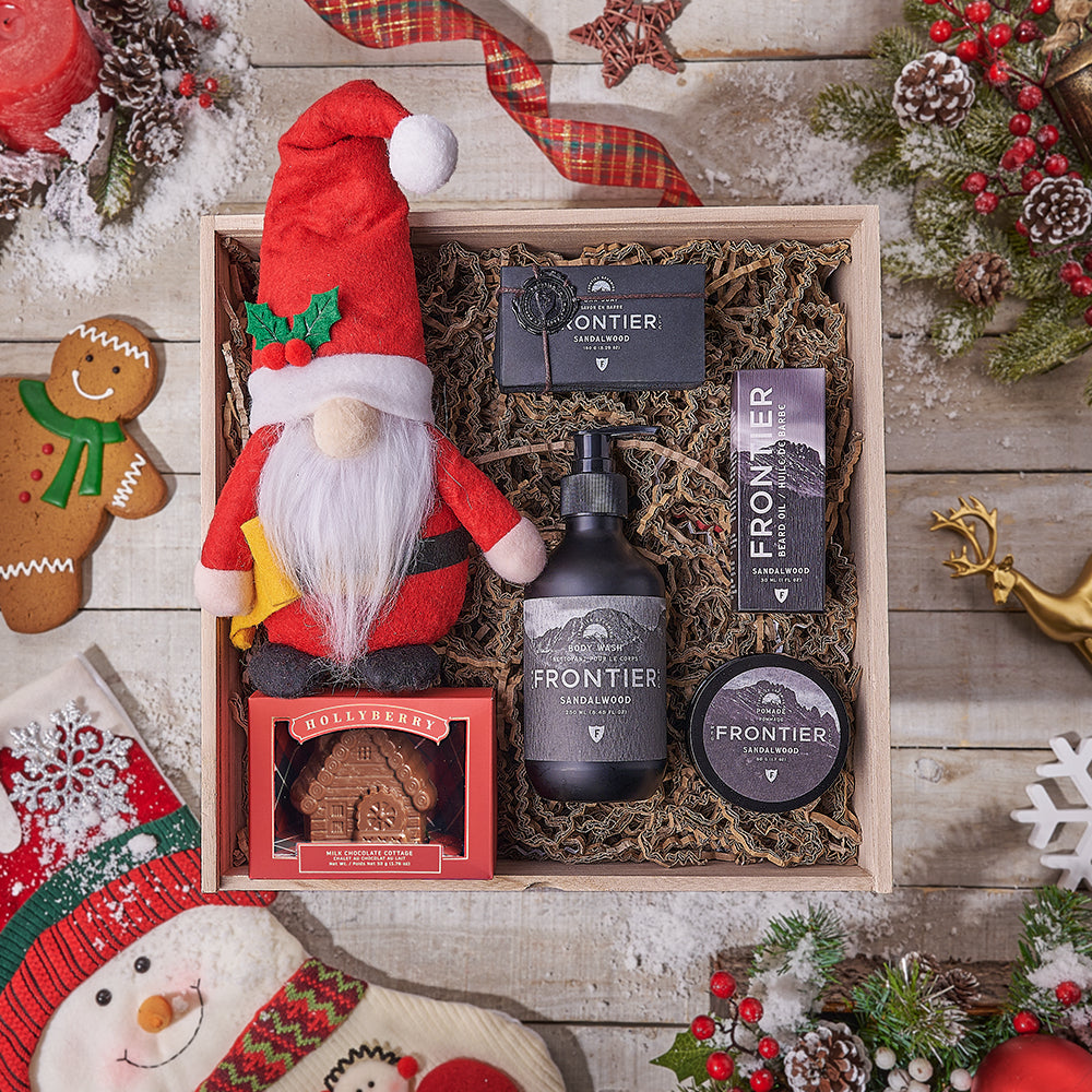Santa's Holiday Grooming Routine Gift Box, christmas gift, christmas, spa gift, spa, bath gift, bath, men's gift, men, Canada delivery