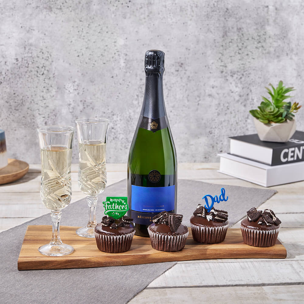 Sparkling Treats Father’s Day Gift Basket, father’s day gift baskets, gourmet gifts, gifts, champagne, father’s day