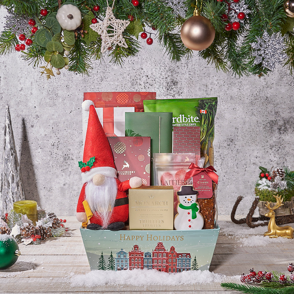 Santa’s Holiday Confections Gift Basket, christmas gift, christmas, chocolate gift, chocolate, cookie gift, cookie
