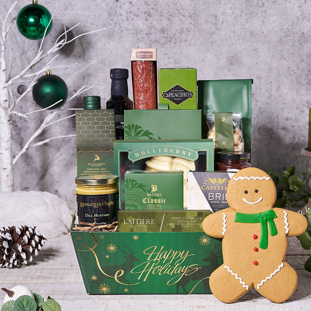 Sweet & Savory Christmas Gift Basket, christmas gift, christmas, holiday gift, holiday, gourmet gift, gourmet, chocolate gift, chocolate