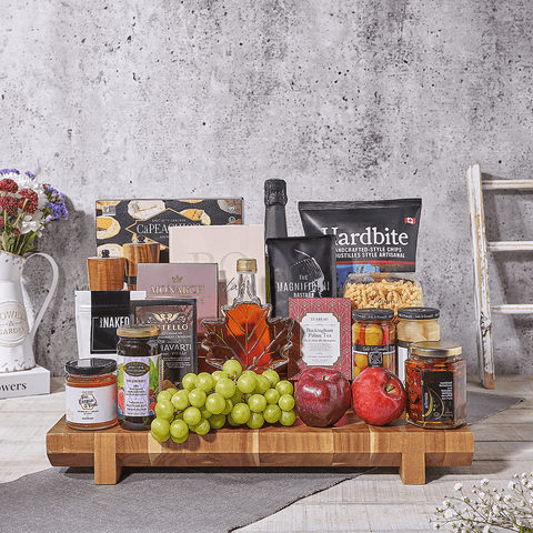 Tastes of The Shuk Mahane Yehuda Gift Basket, kosher gift, kosher, champagne gift, champagne, sparkling wine gift, sparkling wine, Canada delivery