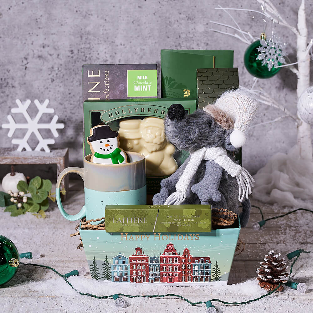 The Sweetest Season Christmas Gift Basket, christmas gift, christmas, holiday gift, holiday, gourmet gift, gourmet, candy gift, candy, chocolate gift, chocolate