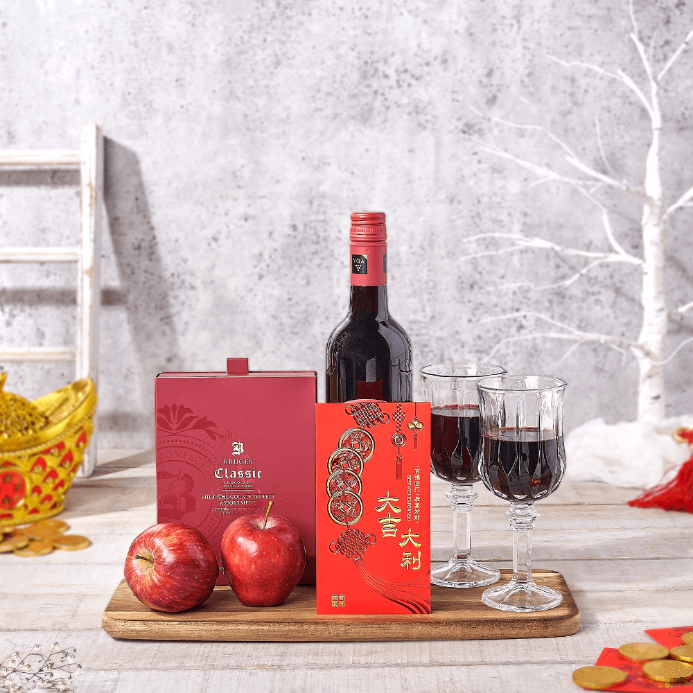 Traditional Toast Gift Set, wine gift, wine, chinese new year gift, chinese new year, lunar new year gift, lunar new year, Canada delivery