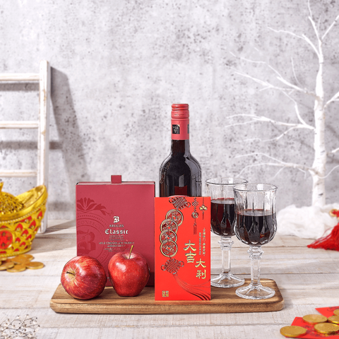 Traditional Toast Gift Set, wine gift, wine, chinese new year gift, chinese new year, lunar new year gift, lunar new year, Canada delivery