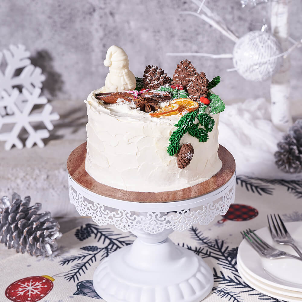 Winter Forest Celebration Cake, cake gift, cake, christmas gift, christmas, holiday gift, holiday, gourmet gift, gourmet