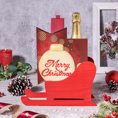 Yuletide Champagne Gift Set, christmas gift, christmas, holiday gift, holiday, gourmet gift, gourmet, champagne gift, champagne, sparkling wine gift, sparkling wine