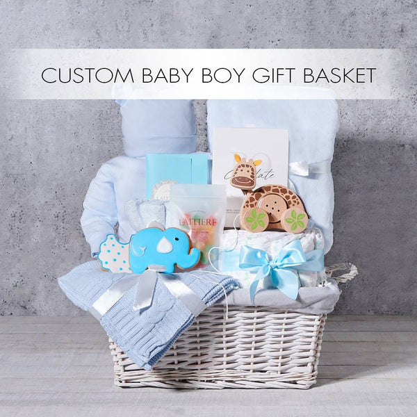 Custom Baby Boy Gift Basket