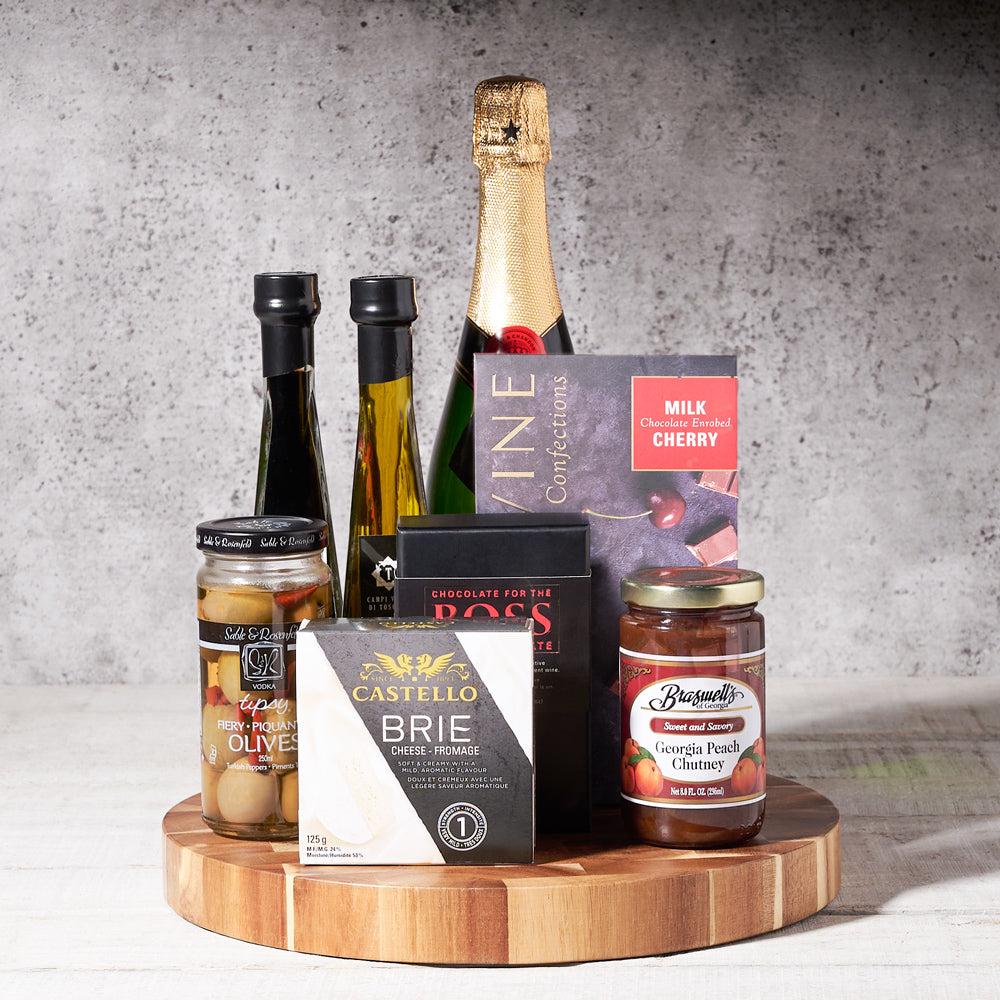 Rich &amp; Sparkling Pairings Gift Board, Wine Gift Baskets, Gourmet Gift Baskets, Canada Delivery