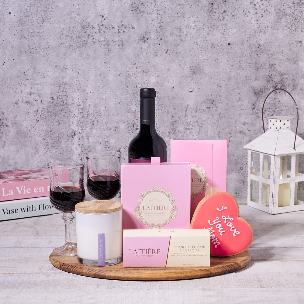 Mother’s Day Bliss Gift Set, mother's day gift, wine gift, chocolate, mother's day