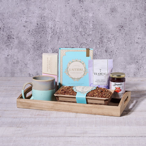 Organic Tea & Treats Gift Set, tea gift, breakfast gift, gourmet gift