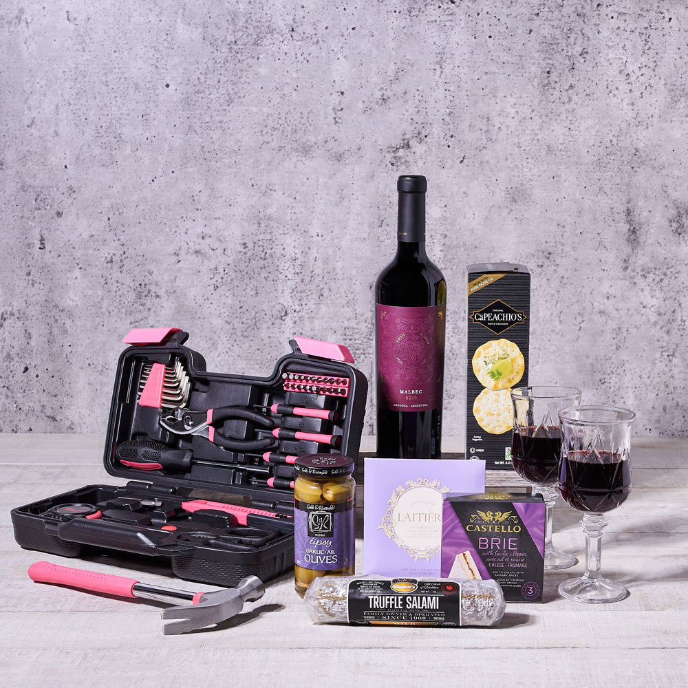 Handy Wine Gift Set for Her, wine gift, tool set, mother's day gift, mother's day, gourmet gift