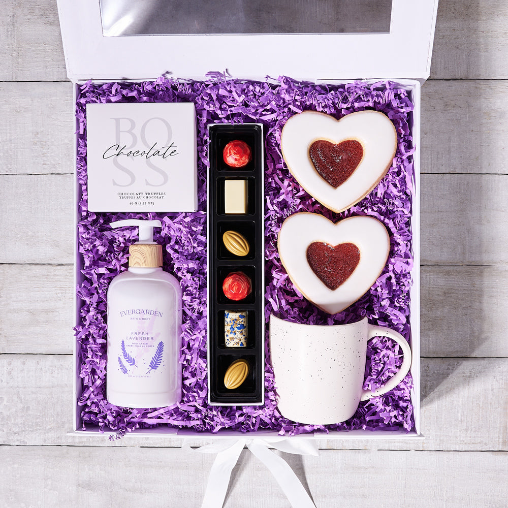 The Soft Luxe Sweets Box, chocolate gift, gourmet gift, spa gift, mother's day, mother's day gift