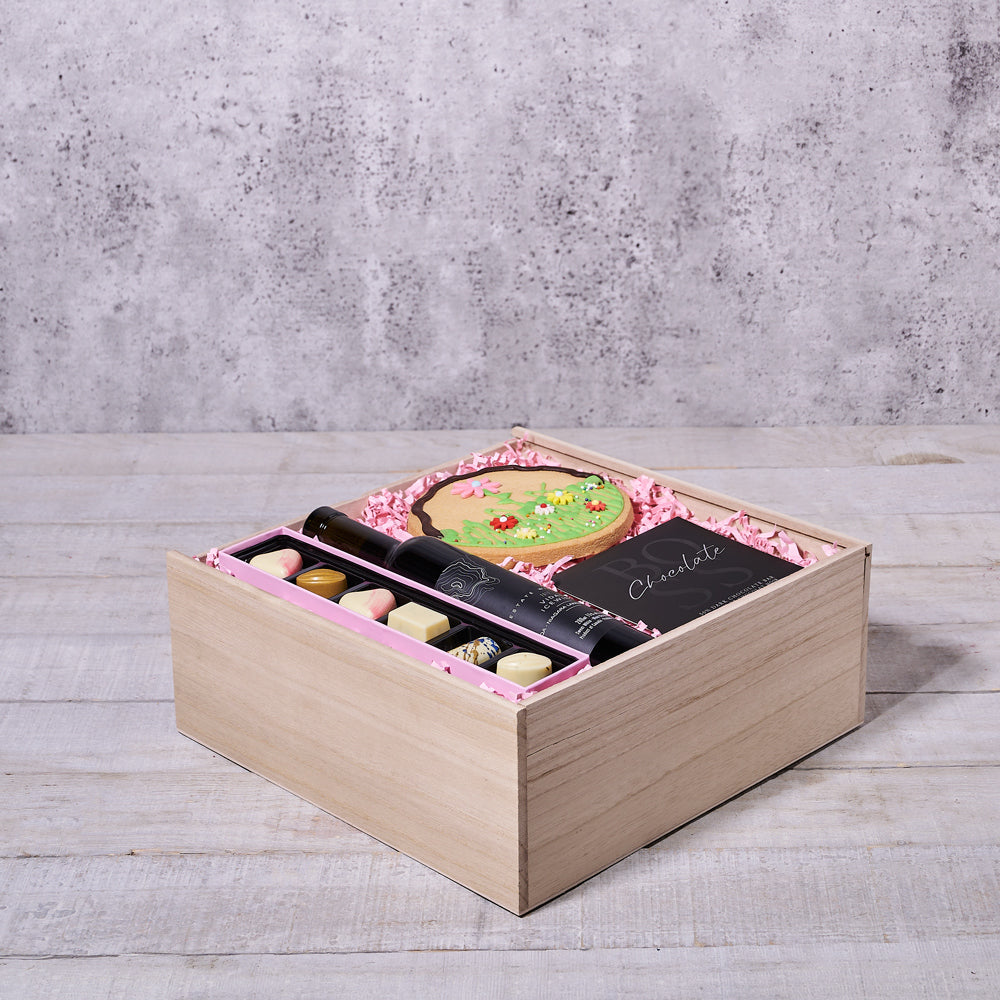 The Elegant Chocolate & Icewine Gift Box, chocolate gift, icewine gift, wine gift, gourmet gift, mother's day, mother's day gift